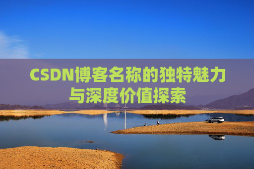 CSDN博客名称的独特魅力与深度价值探索